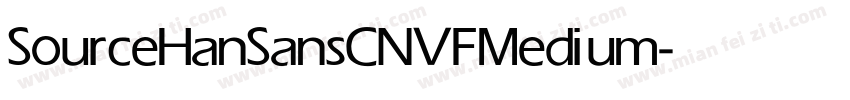 SourceHanSansCNVF Medium字体转换